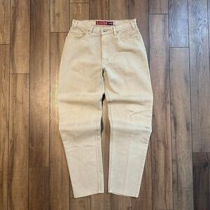 Vintage‎ Levi's silvertab loose fit red label tan khaki baggy jeans size 33 x 34